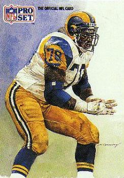 Jackie Slater Los Angeles Rams 1991 Pro set NFL #382